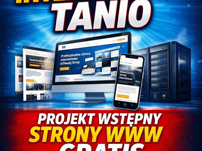Strony WWW TANIO + projekt wstępny za darmo